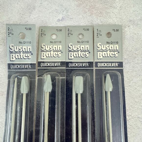 Lot of 4 Packages of Susan Bates Size US 2 NOS One Open Package Q1110 - Picture 2 of 5